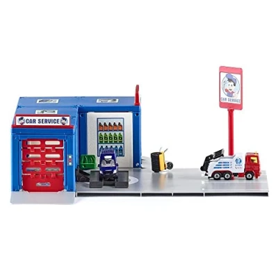 Bild av siku 5507, Verkstaden &quot;Car Service&quot;, Plast,Metall, Flerfärgad, 2 fordon ingår, Många funktioner, Kompatibel med modeller upp till skalan 1:50