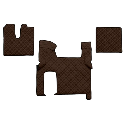 Bild av F CORE FL06 BROWN Set med golvmatta Konstläder Fram 3 brun