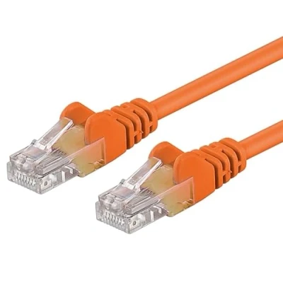 Bild av PremiumCord nätverkskabel, Ethernet, LAN &amp; Patch kabel CAT5e, UTP, snabb flexibel och robust RJ45 1 Gbit/S, AWG 26/7, kopparkabel 100% Cu, orange, 0, 25 m