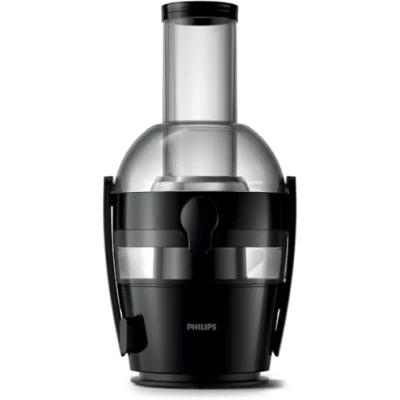 Bild av Philips Viva Collection råsaftcentrifug Användarvänlig, QuickClean inom 1 Minut, HomeID Recipes App, XL Påfyllningsöppning, 800 W, 2L, Svart (HR1856/70)