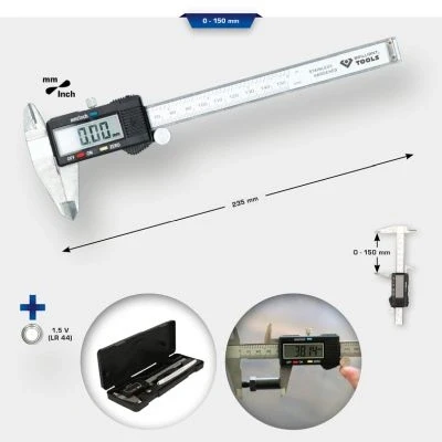Bild av KS TOOLS BT114900 Pied à coulisse 235 150