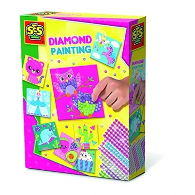 Bild av SES Creative 14119 diamantmosaik, gnistrande pysselset för barn, enkel diamantkonst, diamantmålning barn