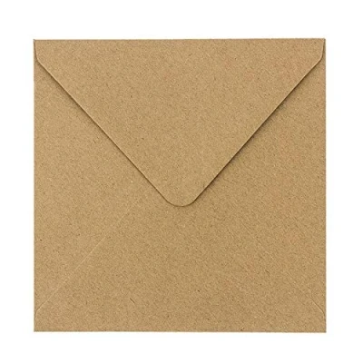 Bild av 100 stycken högkvalitativa kraftkuvert 110 g/m², perfekta kuvert för brev, gratulationskort, inbjudningskort, födelsedagskort. 15,5 x cm