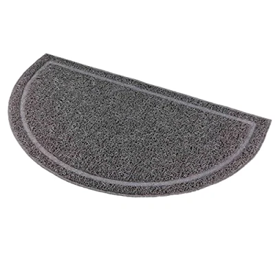 Bild av Trixie Cat litter tray mat semi circular PVC 59 x 35 cm anthracite