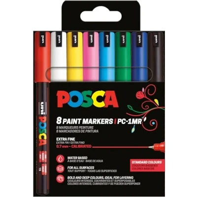 Bild av POSCA PC 1MR 8st Basic Colours