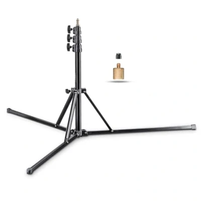Bild av walimex Pro GN 806 lampställ (max. arbetshöjd 215 cm, lastkapacitet 5 kg, 1/4 &amp; 3/8 tum gängad anslutning), svart