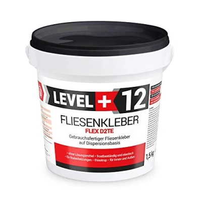 Bild av LEVEL PLUS 1,5 kg färdig kakellim stenlim flexmurbruk vit inomhus utomhus dispersionslim RM12