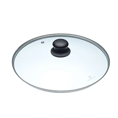 Bild av MasterClass Glaslock, ersättningskruklock av härdat glas, lämpligt för alla kastruller och stekpannor med en diameter på 28 cm, ventilerande lock knopp, cm