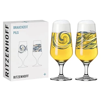 Bild av RITZENHOFF 3471002 ölglas 300 ml set om 2 serie brukstid, motiv nr vatten, flerfärgad Made in Germany