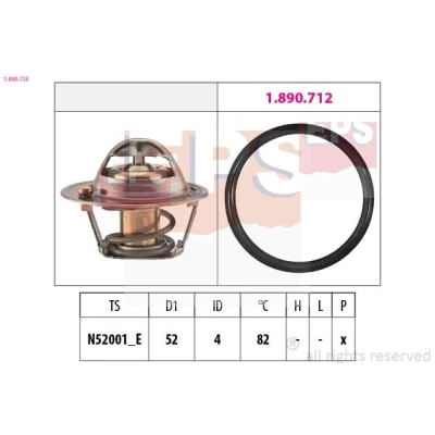Bild av EPS 1.880.725 Thermostat d&#039;eau 82 52 Made in Italy OE Equivalent MITSUBISHI: Lancer 8 Limousine, COLT 6