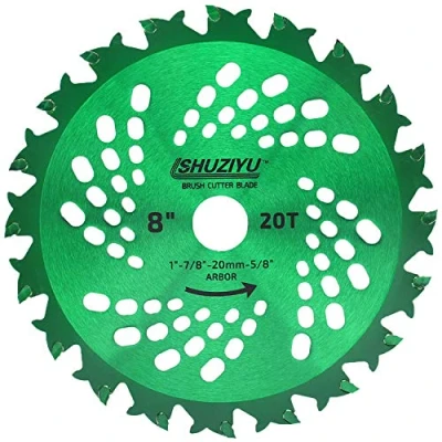 Bild av LSHUZIYU 200mm 20T, Hårdmetallspets, Gräsklippare Knivblad, Arbor 25.4mm med 22.23 20 15.88mm Bricka