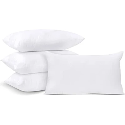 Bild av Utopia Bedding Innerkuddar (Set med 4), 30 x 50 cm Soffkudde, Dekorativa kuddar, Ihålig Fiber Kudde (Vit)