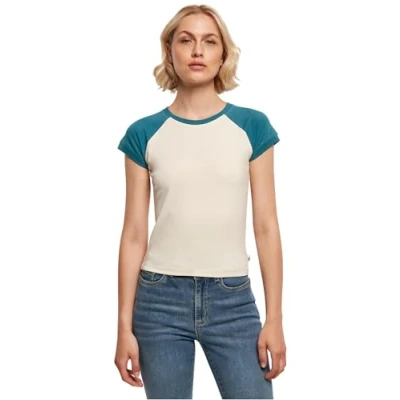 Bild av Urban Classics Stretch Retro Baseball Tshirt med print, Storlek: 3XL, Whitesand jasper