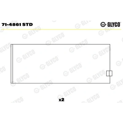 Bild av Vevstakslager GLYCO 71 4861 STD