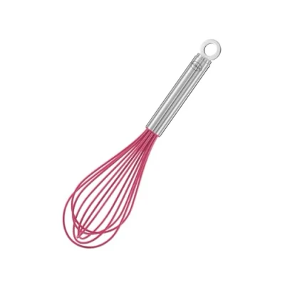 Bild av RÖSLE Visp Pink Charity Edition, rostfritt stål 18/10, silikonrosa, temperaturbeständig upp till 220 C, diskmaskinssäker, längd 27 cm, x 6,5 cm