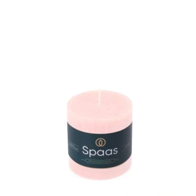Bild av Spaas rustikt blockljus 70/70 mm 25 timmar ljusrosa