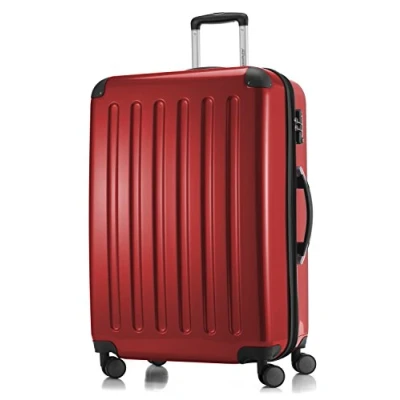 Bild av HAUPTSTADTKOFFER Alex Resväska med hårt skal, vagn, styvt bagage, reseset, TSA, 4 dubbla hjul, Röd, 75 cm,