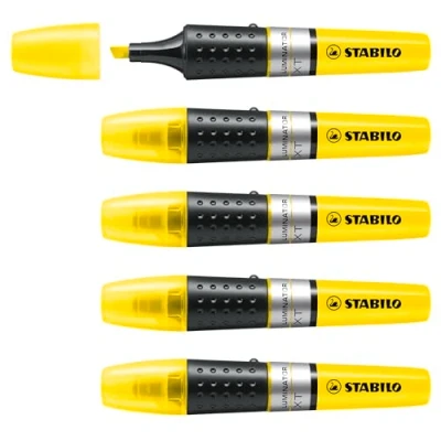 Bild av STABILO Luminator 71/24 Överstrykningspenna, Gul, 5 stycken