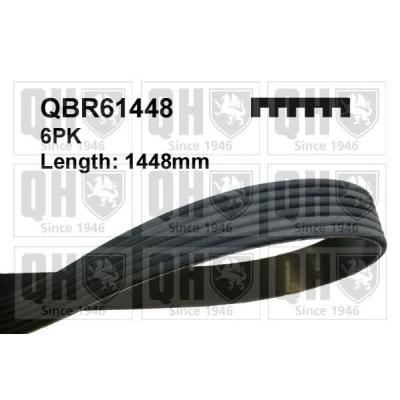 Bild av QUINTON HAZELL QBR61448 Courroie Poly V 1448 6 PEUGEOT: 206 3/5 portes, Partner I Van, Combispace, CITROËN: Berlingo / First