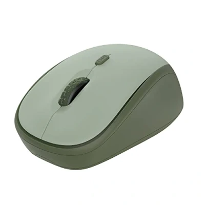Bild av Trust Yvi+ Tyst trådlös mus med hållbar design, 8001 600 DPI för vänster och höger hand, USB mikromottagare, kompakt PC, dator, bärbar Mac grön