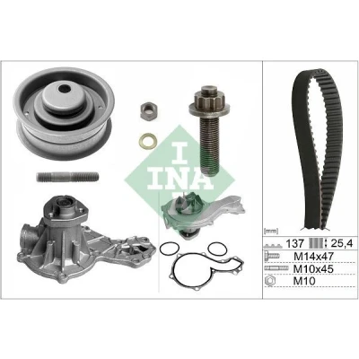 Bild av INA 530 0003 30 pompe à eau + Kit De Distribution avec VOLKSWAGEN: TRANSPORTER 4, GOLF 3, 4 Bus, SEAT: Ibiza 2