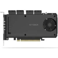 Bild av Šakotuvas ICY DOCK Mobile Rack Adapteris Card 4 Bay M.2 NVMe SSD zu PCIe 4.0 x 16
