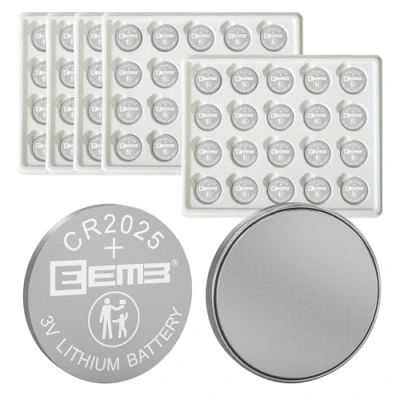 Bild av EEMB 100 pack CR2025 batteri 3 V litiumbatteri knappbatteri 2025 för nyckelfob, miniräknare, rumsmätare, klocka, hjärtfrekvensmonitor, blodsockermonitor osv.