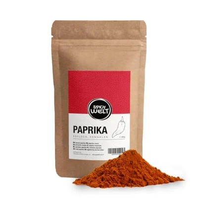 Bild av Spicy Welt Söt Paprikapulver (250g) Finmald Paprika för Soppor, Såser, Marinader &amp; Grytor Aromatisk Smak 100% Naturlig, Utan Tillsatser