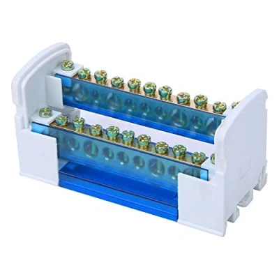 Bild av Anslutningsdosanslutning, 500 V 125 A Anslutningsdosanslutning Din Rail 2 stegs, enfas med transparent dammskydd 211
