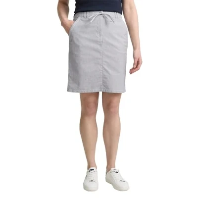 Bild av TOM Tailor MIT Kordelzug Pennkjol, Storlek: 38, Delicate navy white stripe