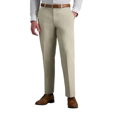 Bild av Haggar Vardagsbyxor för män, Khaki, 44W X 32L