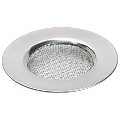 Bild av TRIXES handfat sil för dusch plugghål hårfångare passar bad eller köksvask rostfritt stål nät dräneringsfilter 7,6 cm ytterdiameter