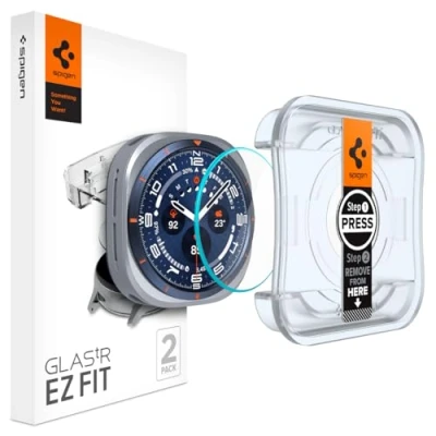 Bild av Spigen EZ Fit Härdat Glas Clear Skärmskydd Samsung Galaxy Watch Ultra Två Paket