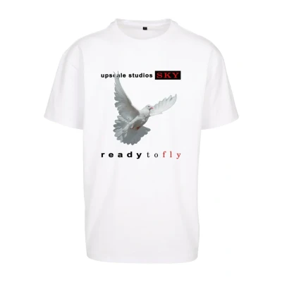 Bild av Upscale by Mister Tee Unisex Ready TO FLY Tshirt med print, Storlek: 5XL, White