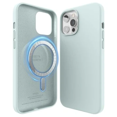 Bild av elago Magnetiskt silikonfodral kompatibelt med iPhone 12 Pro Max, 6,7 tum, inbyggda magneter, MagSafe tillbehör