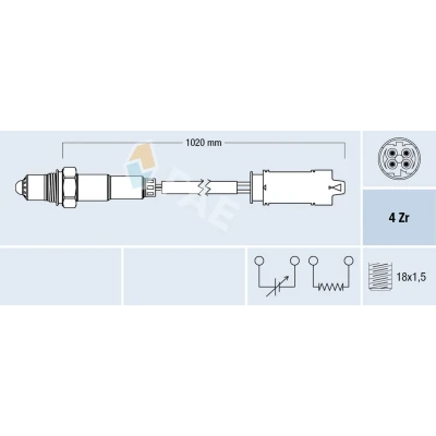 Bild av FAE 77238 Sonde lambda BMW: 3 Coupe, Berline, 5 LAND ROVER: Range Rover