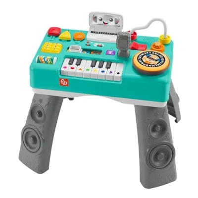 Bild av Fisher Price Learn DJ Table, musikalisk leksak med ljus och ljud, italiensk + kastilliansk portugisisk engelsk version, HXG08