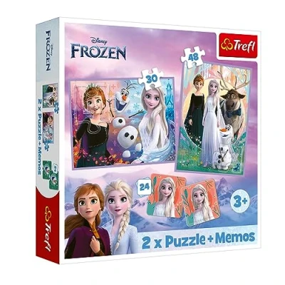 Bild av Trefl Frozen Pussel 2 i 1 + Memo