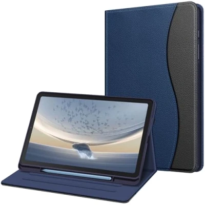 Bild av FINTIE Fodral till Samsung Galaxy Tab S6 Lite 10,4 tum 2022/2020 (modell SM P610/P613/P615/P619) med S pennhållare, flervinklat visningsfolio stativ skydd ficka, vakna/sömn (marinblå)