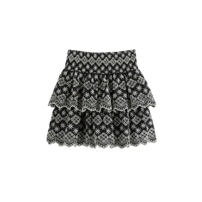 Bild av Lindex WITH Embroidery Alinjekjol för barn, Storlek: 158/164, Black