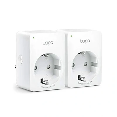 Bild av TP Link Tapo P100 WLAN Smart Eluttag, Vit Paket med 2
