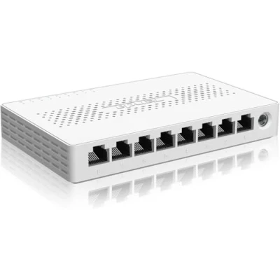 Bild av Tenda 2.5 Gigabit Ethernet switch med 8 portar för LAN nätverk (Plug &amp; Play, Unmanaged, tyst drift, plastskal, perfekt 2,5G NAS, server, WiFi 6/7 AP, dator) (SE108)