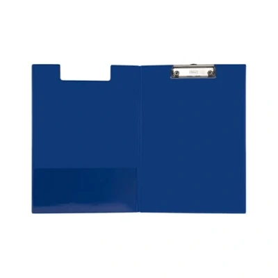 Bild av Idena 11376 klippbräda mapp för DIN A4, stående format, PVC belagd i blått, med lock