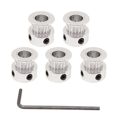 Bild av WINSINN GT2 remskiva 20 tänder 8 mm borr 6 bredd T tidsbälte aluminium för 3D skrivare (paket med 5 st)