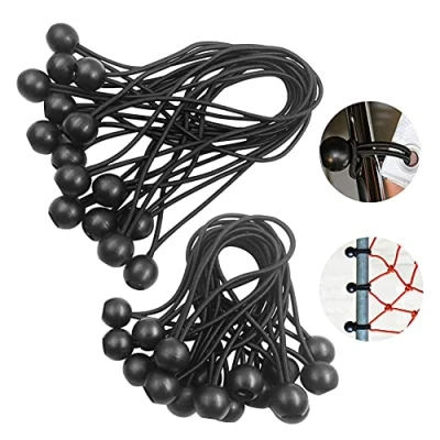 Bild av bungee bollar, bollbungees, presenning 30 st snören boll för banderoll, presenningar, paviljonger, tält, expanderande öglor, sladdboll, tält bungeekrokar