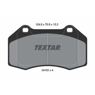 Bild av TEXTAR 2416201 Jeu de plaquettes frein non préparé pour indicateur d&#039;usure RENAULT: CLIO 3, MEGANE 3 Coupe, 2, ALPINE: A110 II