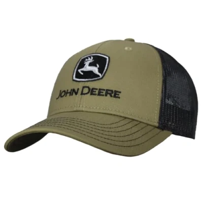 Bild av John Deere Twill Trucker Hat Mesh Baseball Cap Olive Os