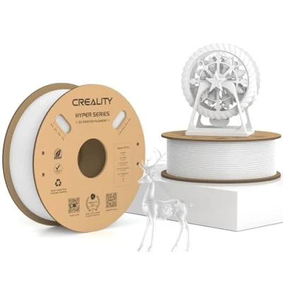 Bild av Creality hyper PETG filament, vit filament 1,75 mm 2 kg, 3D skrivarfilament mått +/ 0,03 mm, utskriftsmaterial för de flesta skrivare