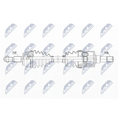 Bild av Drivaxel, framaxel vänster, ford, 1860765, 1867867, 1924280, DV613B437KA, DV613B437KB