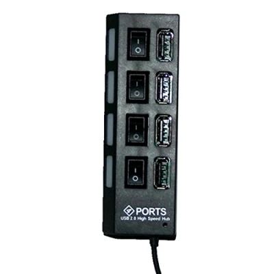 Bild av LogiLink USB 2.0 Hub 4 port with ON/OFF switch porte